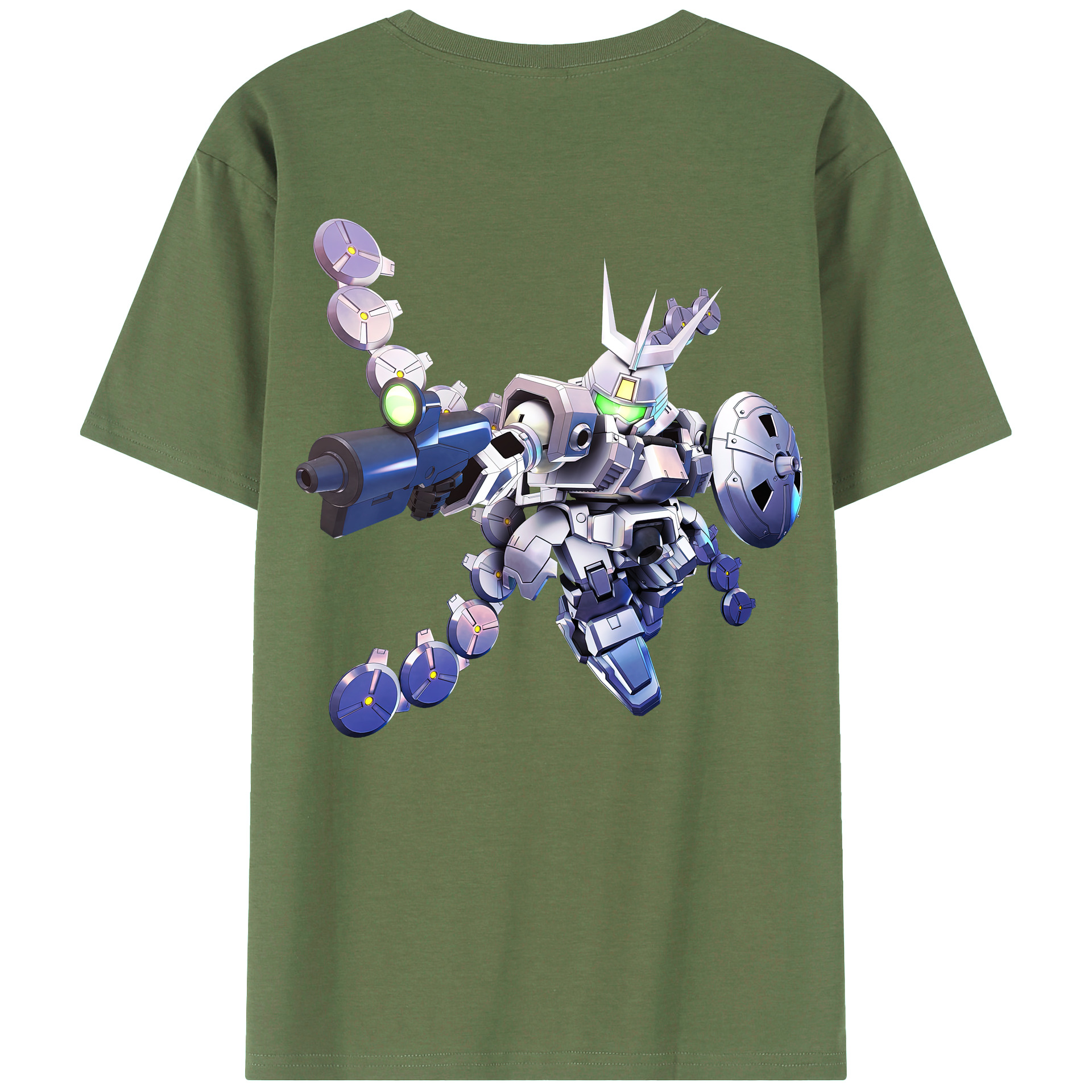（画像用） 機動戦士ガンダム Mobile Suit Gundam 綿100％ メンズ半袖Tシャツ（バックプリント） 通気性